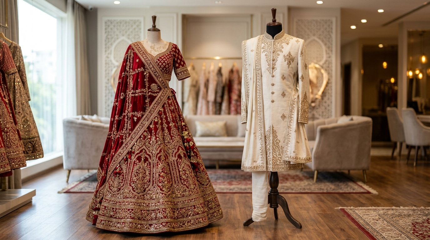 LaundriKart Blog: Preserving Bridal Lehengas & Sherwanis: Complete Dry Cleaning Guide - Ethnic Wear insights
